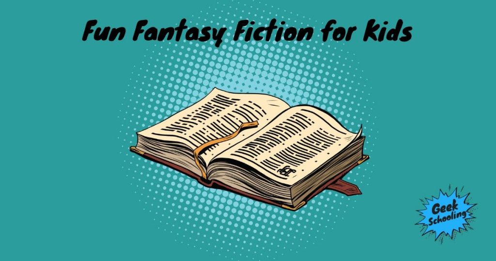 fun fantasy fiction for kids - old leather bound book